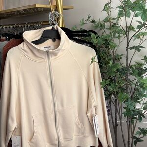 Double Zero Off-White Zip-Up Jacket